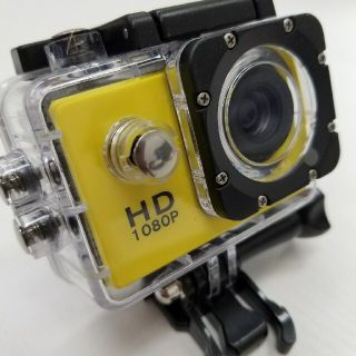 【大幅値下げ！！】GoPro代替品☆アクションカメラ☆カラー/イエロー！(ビデオカメラ)