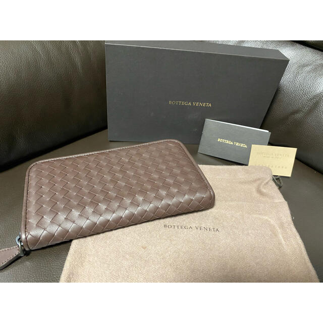 待望☆】 Bottega Veneta ボッテガ ラウンドジッパー長財布 ブラウン