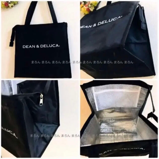 DEAN & DELUCA(ディーンアンドデルーカ)の【大容量】DEAN&DELUCA 保冷バッグ黒Lサイズ 黒トートバッグエコバッグ レディースのバッグ(エコバッグ)の商品写真