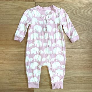 ベビーギャップ(babyGAP)のベビーギャップ　babygap ロンパース　ゾウ柄　ピンク　3-6m 60cm(ロンパース)