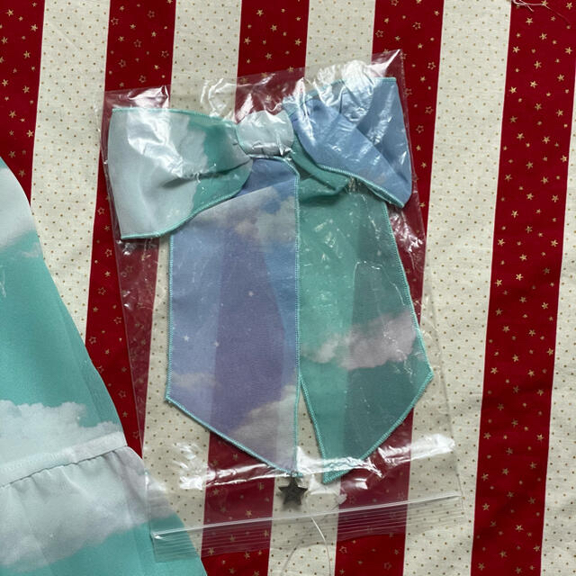 Angelic Pretty(アンジェリックプリティー)のMisty Sky Brilliant Color ワンピースセット ミント レディースのワンピース(ひざ丈ワンピース)の商品写真