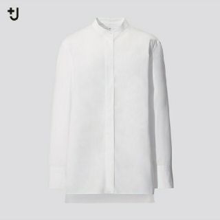 ユニクロ(UNIQLO)のユニクロ 未使用 +J スーピマコットンスタンドカラーシャツ XL(シャツ/ブラウス(長袖/七分))