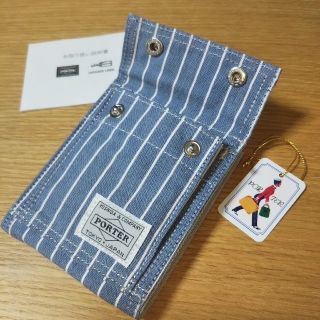 ポーター(PORTER)の【未使用品】PORTER 二つ折り財布 ブルーボーダー(財布)