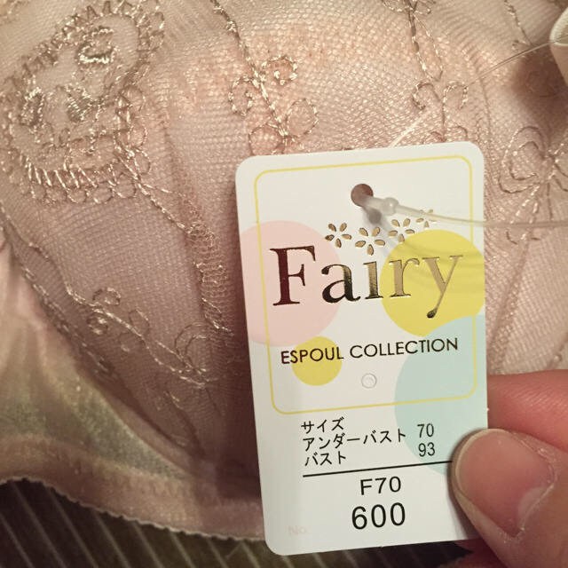 fairy  ピンク下着F70 新品♡ レディースの下着/アンダーウェア(ブラ&ショーツセット)の商品写真