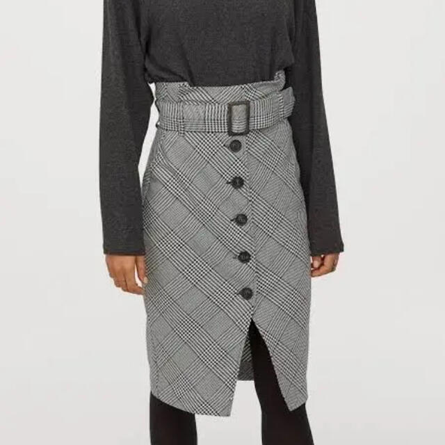 H&M(エイチアンドエム)のH&M 千鳥格子　ペンシルスカート レディースのスカート(ひざ丈スカート)の商品写真