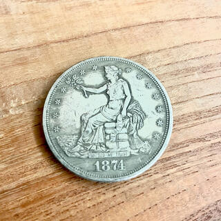 アメリカ　1874年　貿易通貨　シルバー　1ドル　(貨幣)
