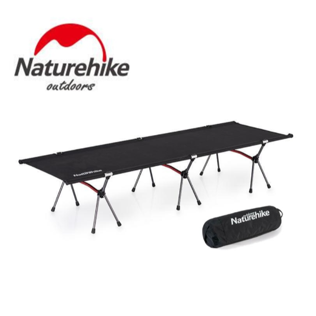 約190×65×38cm収納時【在庫処分】Naturehike ネイチャーハイク コット  椅子 黒