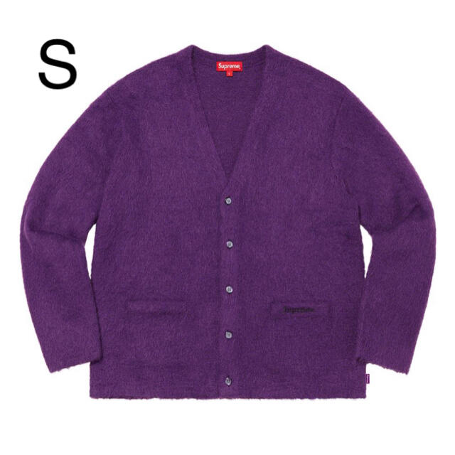 Supreme Brushed Mohair Cardigan purple S