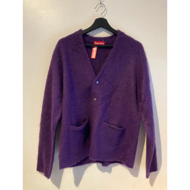 Supreme Brushed Mohair Cardigan purple S | www.innoveering.net