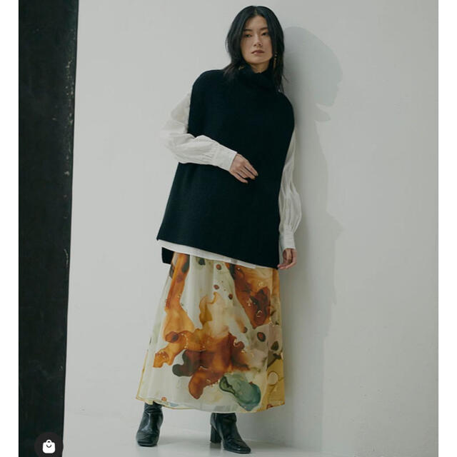 Ameri VINTAGE(アメリヴィンテージ)のUNDERSSED AMELIA INK SKIRT  レディースのスカート(ロングスカート)の商品写真