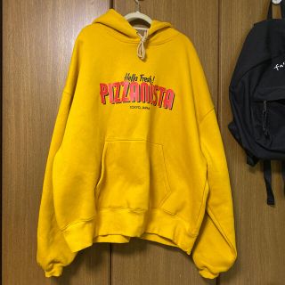 PIZZANISTA I BOUGHT THIS HOODIE 黄 L フーディ