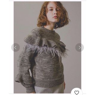 アメリヴィンテージ(Ameri VINTAGE)の美品💖パリンカ フリルフェザーニット(ニット/セーター)