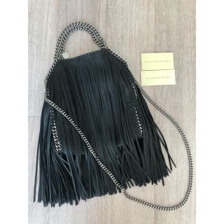 ステラマッカートニー(Stella McCartney)のステラマッカートニー　ファベラ　ミニ　フリンジ  ブラック(ショルダーバッグ)