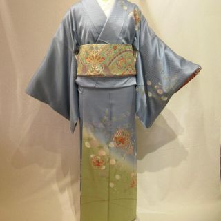 1950高身長刺繍訪問着袷単品(着物)