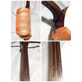 紅木 金細 一本溝 中棹三味線【新皮張替済3本継】の通販 by 雅