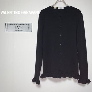 ヴァレンティノガラヴァーニ(valentino garavani)のヴァレンティノガラバーニ　シャツ　カーディガン　ニット　ブラウス　刺繍　黒(カーディガン)