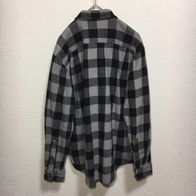 WOOLRICH(ウールリッチ)のウールリッチ wool rich シャツ ネルシャツ M グレー 黒 古着 メンズのトップス(シャツ)の商品写真