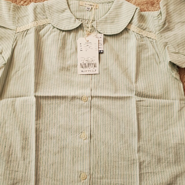 F.O.KIDS(エフオーキッズ)のFOキッズ　ブラウス　半袖　110 キッズ/ベビー/マタニティのキッズ服女の子用(90cm~)(Tシャツ/カットソー)の商品写真