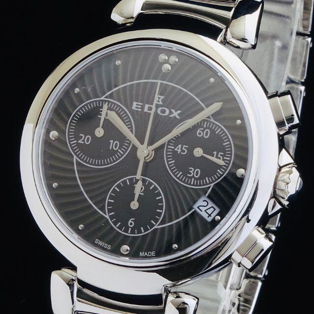 Edox 新品 正規品 エドックス 高級 レディース腕時計 クロノグラフ 黒 防水 即納の通販 By One Eighteen S Shop エドックスならラクマ