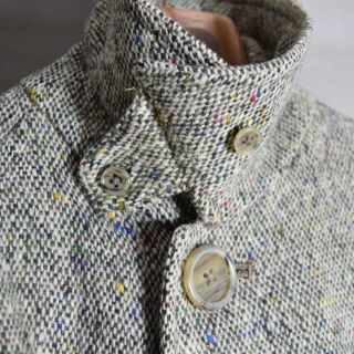 バーバリー(BURBERRY)のvintage Burberry tweed balmacaan coat(ステンカラーコート)