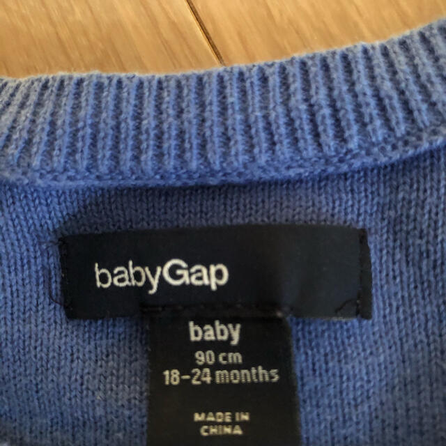 babyGAP(ベビーギャップ)のベビーギャップ　カーディガン  90 ブルー キッズ/ベビー/マタニティのキッズ服女の子用(90cm~)(カーディガン)の商品写真