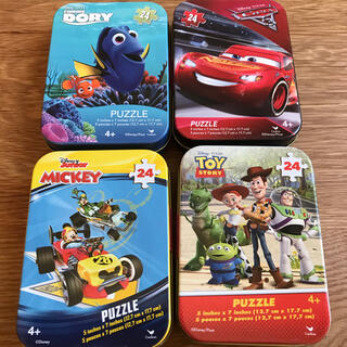ディズニー(Disney)の新品未使用コストコ　ジグソーパズル　ディズニー缶　4個セット(その他)