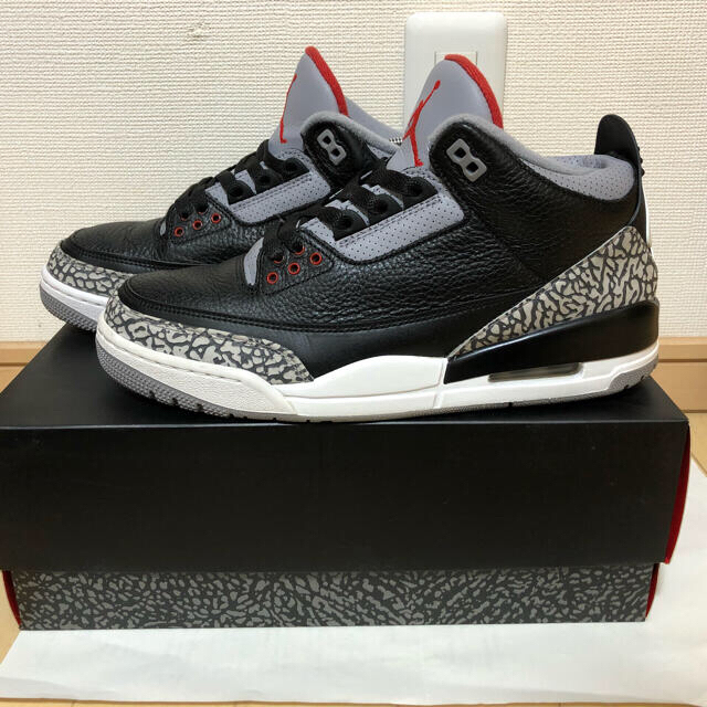 NIKE AIR JORDAN 3 ブラックセメント　27cm