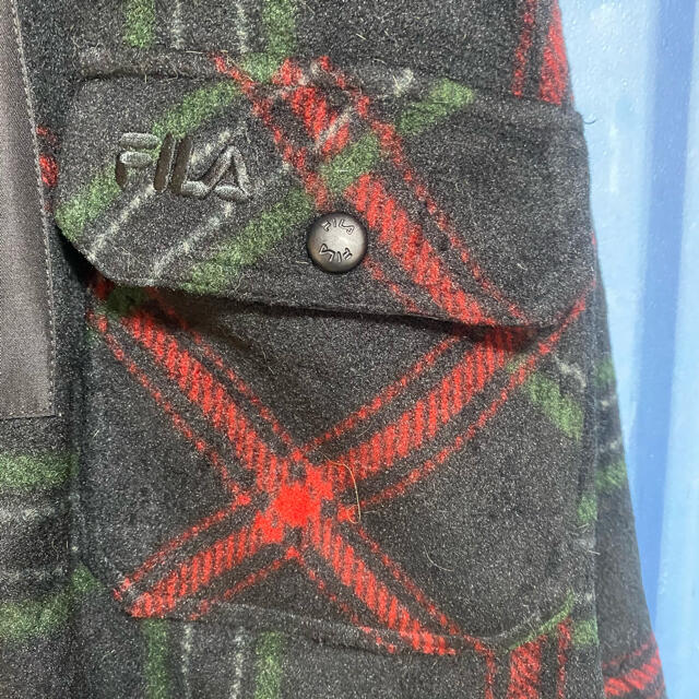 FILA - 90s ITALY フィラ ハーフジップ チェック柄 プルオーバー ゆる