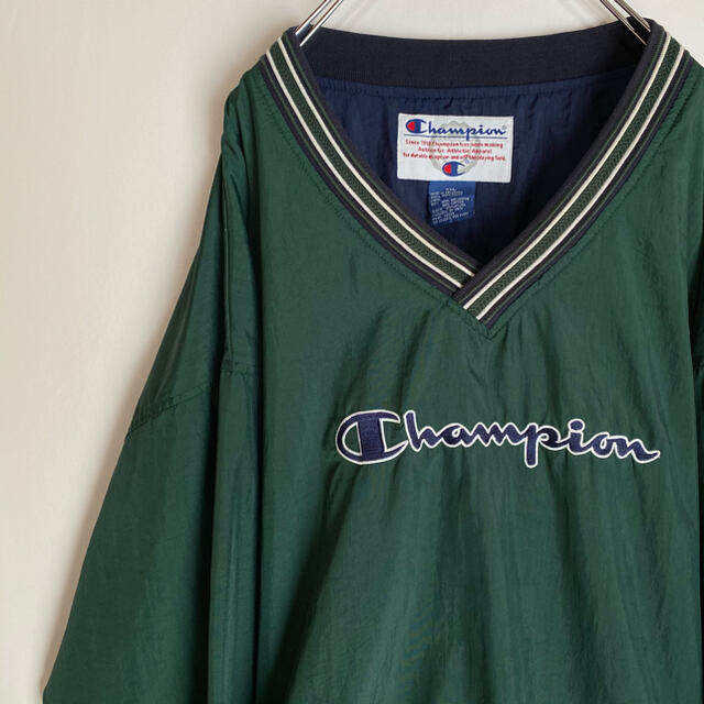 Champion - チャンピオン プルオーバー ナイロン Vネック ビンテージ ...