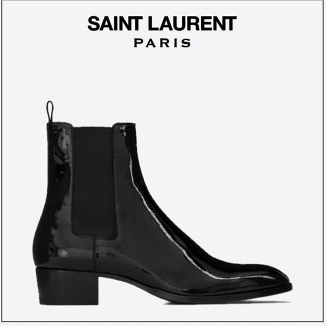 新品　Saint Laurent サンローラン　ワイアットブーツ　エナメル