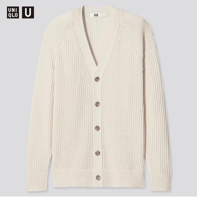 UNIQLO(ユニクロ)の【新品・タグ付】UNIQLO U ラグランVネックカーディガン メンズのトップス(カーディガン)の商品写真