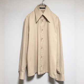 ゴーサンゴーイチプールオム(5351 POUR LES HOMMES)のlong point collar shirt yellow 70smodel(シャツ)