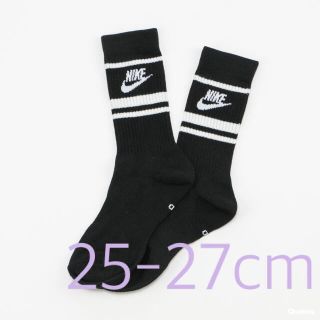 ナイキ(NIKE)の【国内未発売品】NIKE スニーカーソックス 靴下 黒白 ブラック 1足(ソックス)