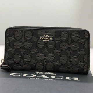 コーチ(COACH)のCOACH/コーチ　シグネチャー/キャンバス/グレー×ブラック/長財布(財布)