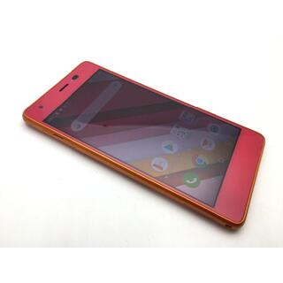 キョウセラ(京セラ)のSIMフリー美品au Qua phone QZ KYV44 カシスピンク79(スマートフォン本体)