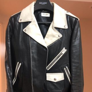 サンローラン(Saint Laurent)のプロフ必読様専用　サンローラン　ライダース　バイカラー【ラクマ限定特価】(ライダースジャケット)