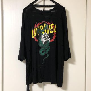 オフホワイト(OFF-WHITE)のunravel ダメージ Tシャツ アンレーベル オーバーサイズ(Tシャツ/カットソー(半袖/袖なし))