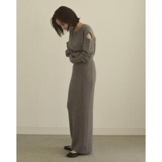 トゥデイフル(TODAYFUL)のlouren shoulder cut knit onepiece(ロングワンピース/マキシワンピース)