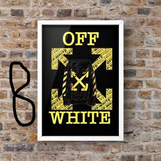 オフホワイト(OFF-WHITE)のOFF-WHITE パーカーオマージュアートポスター(フレーム付き) (パーカー)