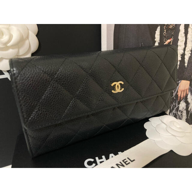 CHANEL シャネル キャビアスキン マトラッセ フラップウォレット長財布 その他のその他(その他)の商品写真