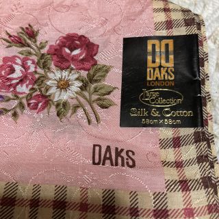 ダックス(DAKS)のDAKS大判ハンカチ ミニスカーフ　ハウスチェック　シルク&コットン(ハンカチ)