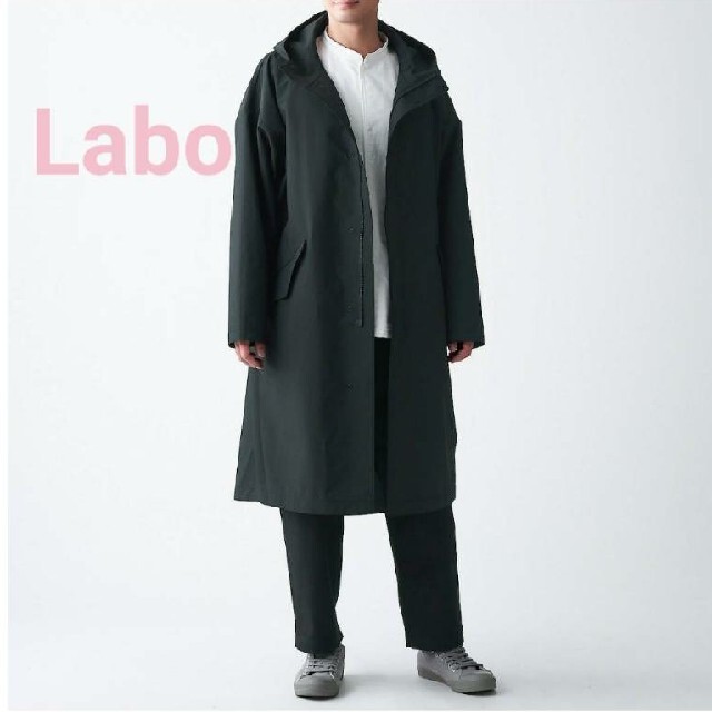 ★新品★ MUJI Labo 撥水フードコート 男女兼用／Ｌ～XL／黒 | フリマアプリ ラクマ