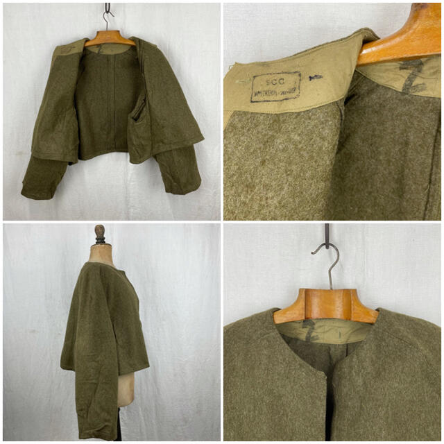 フランス軍 M35 モーターサイクルコート ウールライナー デッド M38 フランス軍 M35 モーターサイクルコート ウールライナー デッド M38