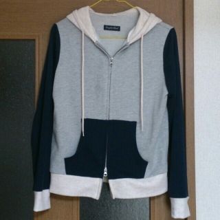 ダブルクローゼット(w closet)のバイカラー ジップパーカー(パーカー)