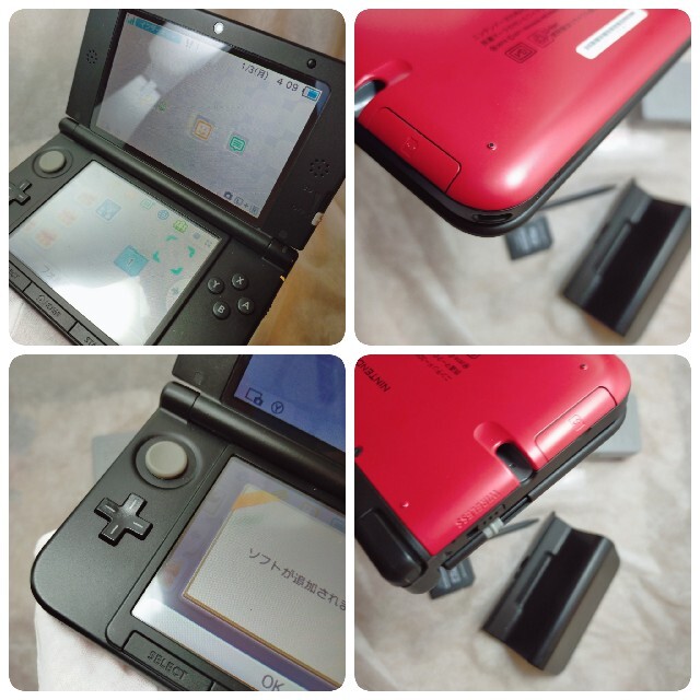 メンテ済 Nintendo 3DS  LL 本体 レッド/ブラック