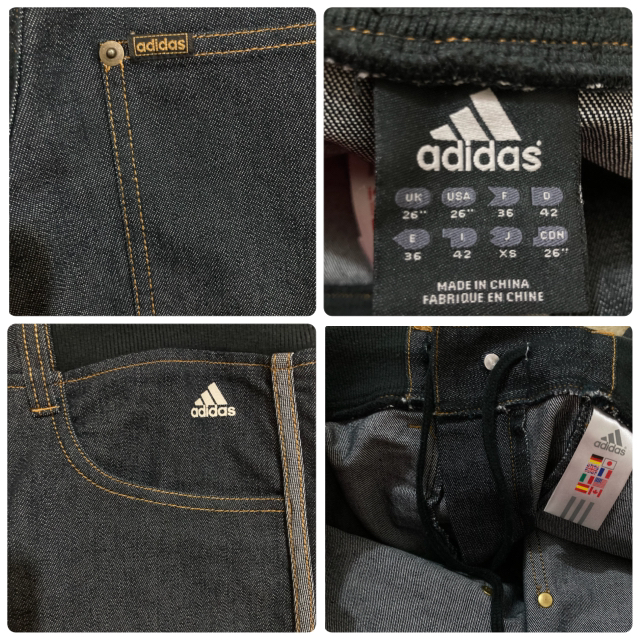 adidas - adidas スリーストライプ デニムパンツの通販 by ZUZU