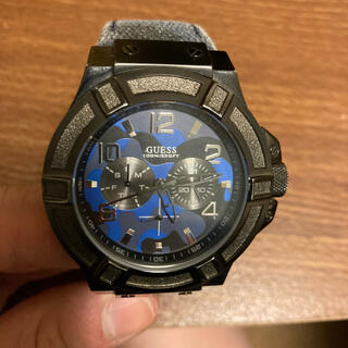 正規品GUESS  メンズ腕時計　ブルーダイヤル  W0366G2