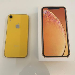 アイフォーン(iPhone)のiPhoneXR 128GB Yellow SIMロック解除済(スマートフォン本体)