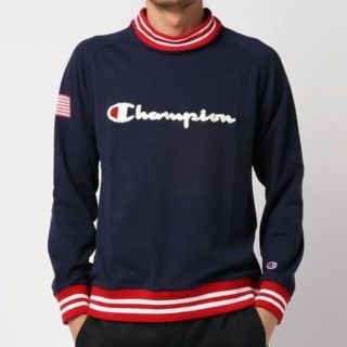 チャンピオン(Champion)の新品 M champion golf モックネック シャツ プロ使用モデル 紺(ウエア)