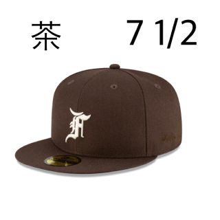 フィアオブゴッド(FEAR OF GOD)のfog new era cap brown 茶色 7 1/2(キャップ)